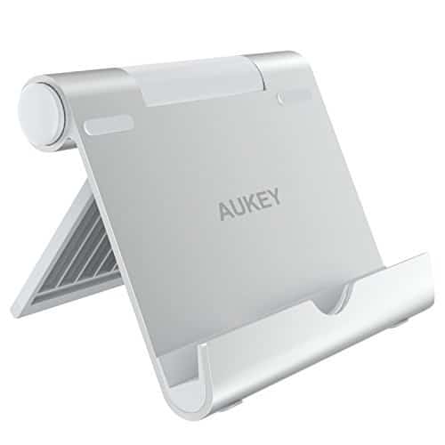 AUKEY Tablet Halterung Multi-Winkel Zink Legierung Tablet Ständer für Tablets , E-Reader und Smartphones wie iPhone / iPad Air / iPad Mini , Samsung Note 8 / S8 , Sony usw. - Silber