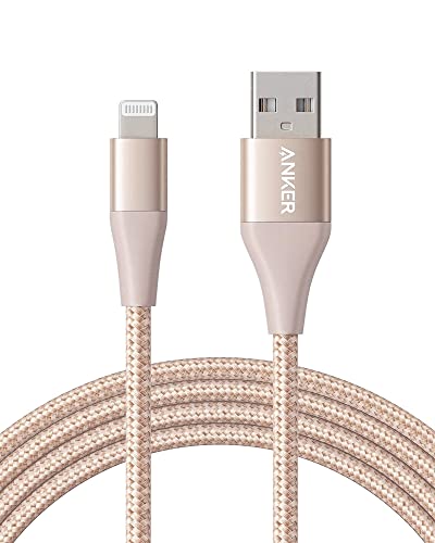 Anker Powerline+ II iPhone Kabel 1.8m iPhone Ladekabel Lightning Kabel Nylon, MFi Zertifiziert mit dem iPhone XS/XS Max/XR/X / 8/8 Plus / 7 / 6s / 6/ iPad und mehr (Gold)