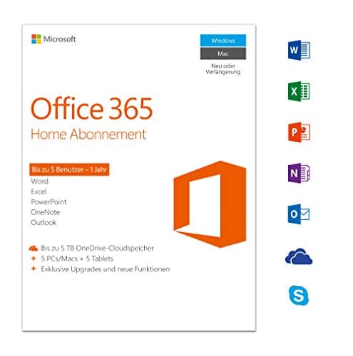Microsoft Office 365 Home multilingual | 5 Geräte | 1 Jahresabonnement | PC/Mac | Download