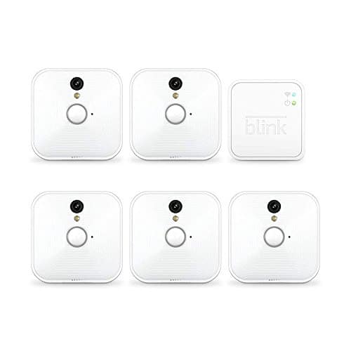 Blink System für Videoüberwachung, für den Innenbereich, mit Bewegungserkennung, HD-Video, 2 Jahre Batterielaufzeit, inkl. Cloud-Speicherdienst, Fünf-Kamera-System
