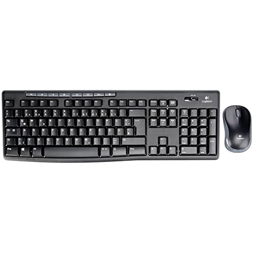 Logitech MK270 Combo Tastatur und kabellose Maus kabellosem Nano-Empfänger (QWERTZ- Deutsches Tastaturlayout) schwarz