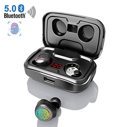 Bluetooth Kopfhörer Kabellos, In Ear Ohrhörer mit 3000mAh Ladebox CVC 8.0 Noise Canceling Touch Control LED Anzeige Wireless Sport Kopfhörer Built-in Mic 105 Std Spielzeit Bluetooth 5.0 Headset
