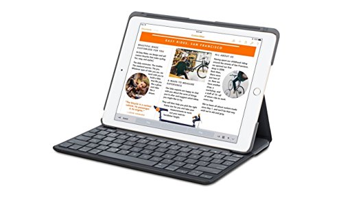 Belkin F5L176DEBLK QODE Ultimate Pro Bluetooth Tastatur mit Hülle (geeignet für das iPad Air 2) Schwarz/Silber
