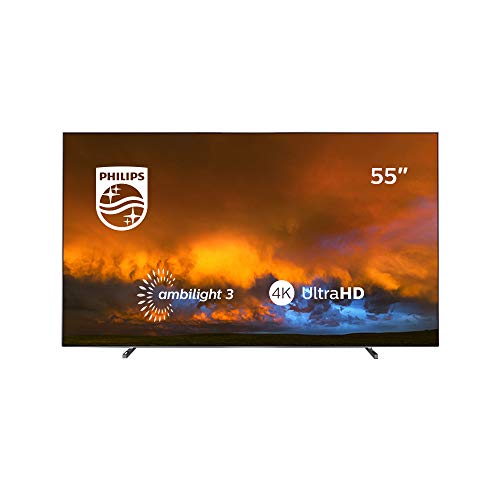 Philips Ambilight 55OLED804 139 cm (55 Zoll) OLED TV (4K UHD, HDR10+, Android TV, Dolby Vision, Google Assistant, Alexa kompatibel) [Modelljahr 2019]