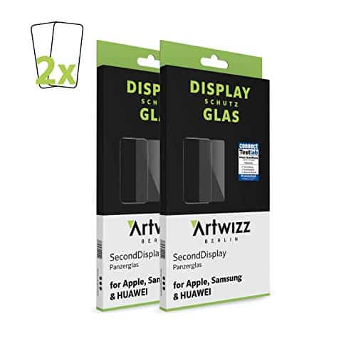 Artwizz SecondDisplay (2er Pack) Schutzglas geeignet für iPhone 12 PRO MAX (6.7') - Displayschutz aus Panzerglas, 9H Schutzgrad, Hüllenfreundlich