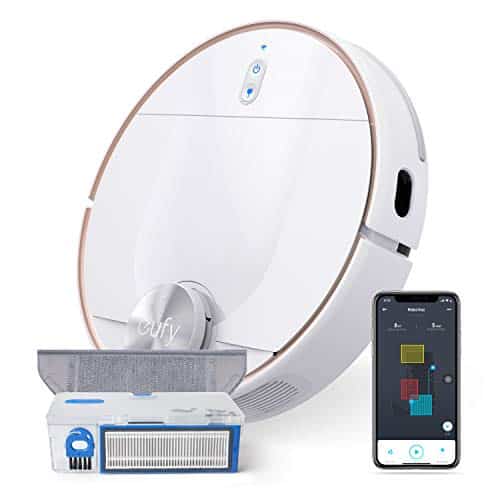 eufy RoboVac L70 Hybrid Saugroboter mit Wischfunktion, iPath Laser-Navigation, 2in1 Staubsauger und Wischmopp, WLAN, Kartendarstellung, 2200Pa Saugkraft, Geräuscharm für Hartböden& mittelhohe Teppiche