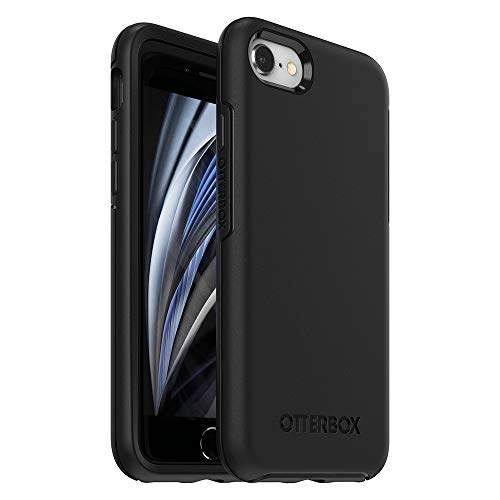 OtterBox Symmetry Case für iPhone 7/8/SE 2. Generation, 3. Generation, stoßfest, sturzsicher, dünne Schutzhülle, 3-fach nach Militärstandard getestet, schwarz
