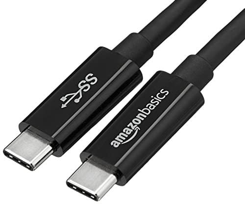 AmazonBasics - Verbindungskabel, USB Typ C auf USB Typ C, USB 3.1, 1. Generation, 1,8 m, Schwarz