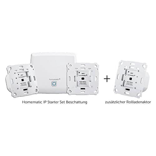 Homematic IP Smart Home Starter Set Beschattung + Rollladenaktor, intelligente Steuerung von Rollläden und Markisen, auch per kostenloser App