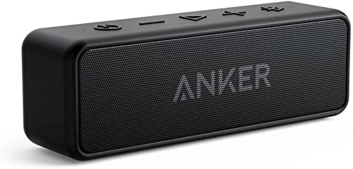 Anker SoundCore 2 Bluetooth Lautsprecher, Enormer Bass mit Dualen Bass-Treibern, 24h Akku, Verbesserter IPX7 Wasserschutz, Kabelloser Lautsprecher(Generalüberholt)