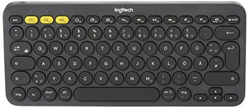 Logitech K380 Bluetooth-Tastatur für Windows, Mac, Chrome und Android dunkelgrau (QWERTZ, deutsches Tastaturlayout)