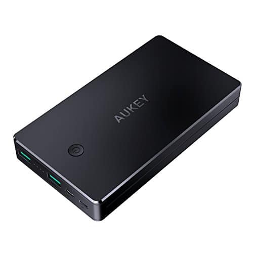 AUKEY Powerbank 20000mAh, Externer Akku mit 2 Ports Ausgänge und 2 Eingänge für iPhone XS/XS Max/ 8/ Plus/ 7/ 6s, Samsung S9+/ S9, Huawei, iPad