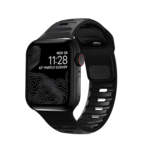 NOMAD Sport Strap V2 Black strapazierfähiges Uhrenarmband für die 41mm/40mm/38mm Versionen der Apple Watch in Schwarz