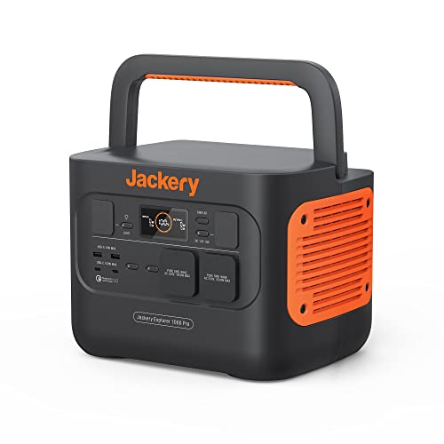 Jackery Explorer 1000 Pro,1002Wh tragbare Powerstation, Solar- und Schnellladung in 1,8 Std. 800W-Eingang, 2x1000W AC-Ausgänge, ideal für Camping und für Notfälle zu Hause