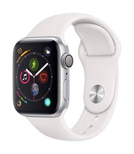 Apple Watch Series 4 (GPS, 40mm) Aluminiumgehäuse Silber - Sportarmband Weiß