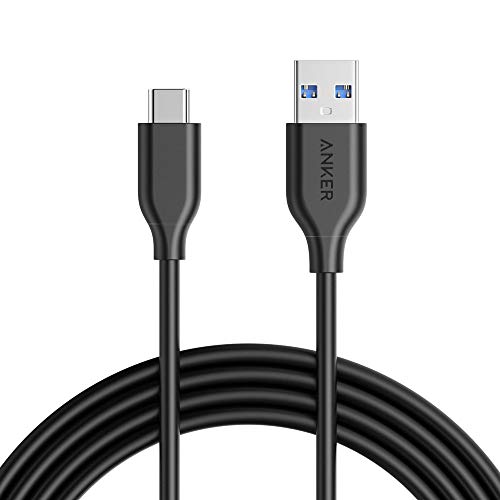 Anker Powerline 1.8m USB-C auf USB 3.0 Kabel USB C, 56k Ohm Pull-Up Widerstand für USB Type-C Geräte: Oculus Quest, Galaxy S9,S10, MacBook,LG V20 G6, Xiaomi 5 und weitere (Schwarz)