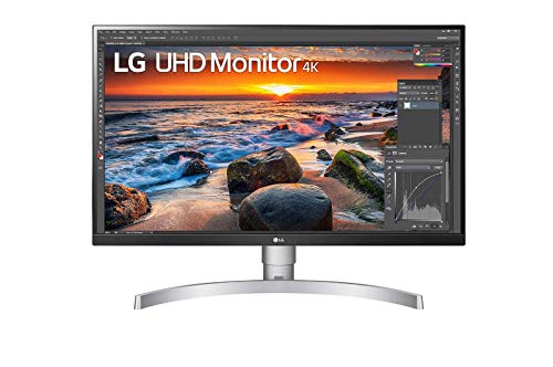 LG Electronics 27UN83A 68,58 cm (27 Zoll) UHD 4K Monitor (IPS-Panel, VESA Display HDR 400, USB-C), weiß silber