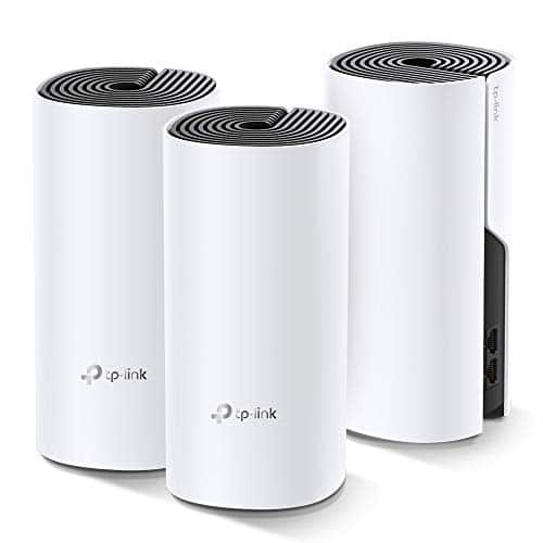 TP-Link Deco M4 Mesh WLAN Set AC1200 WLAN-Heimnetz-Komplettlösung (Abdeckung bis zu 370m², passt in jeder Art von Zuhause,Multi-Arbeitsmodi, 2x Gigabit Ports, 3er Set ) weiß