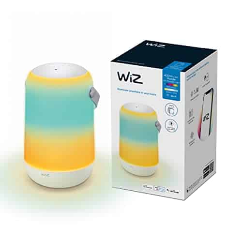 WiZ Mobile Portable Tischleuchte Tunable White and Color, dimmbar, 16 Mio. Farben, smarte Steuerung per App/Stimme über WLAN