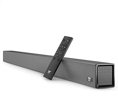 TaoTronics Soundbar für TV Geräte 40W Bluetooth 2.1+EDR Deep Bass Soundround Lautsprecher für Fernseher Optishcer Eingang, 3.5mm RCA Kabel, Kabelgebundene und kabellose