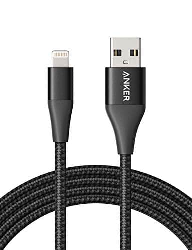 Anker Powerline+ II Lightning-Kabel (1,8 m), MFi Zertifiziert für einwandfreie Kompatibilität mit iPhone XS/XS Max/XR/X / 8/8 Plus / 7/7 Plus / 6/6 Plus / 5 / 5S und mehr, Schwarz