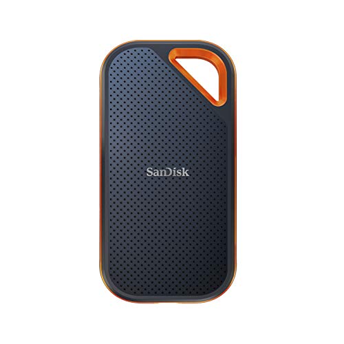 SanDisk Extreme PRO Portable SSD externe SSD 4 TB (externe Festplatte mit SSD Technologie 2,5 Zoll, 2000 MB/s Lesen und Schreiben, stoßfest, AES-Verschlüsselung, wasser- und staubfest) grau