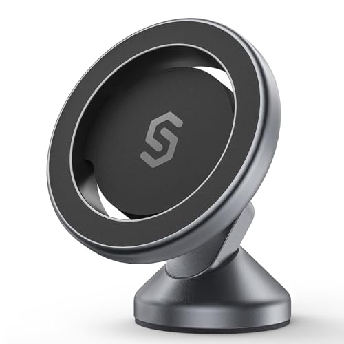 SYNCWIRE MagSafe Kfz-Halterung – Flexible Rotation, magnetische Handyhalterung für Armaturenbrett, Starke Magnete, Auto-Handyhalterung, universal, kompatibel mit iPhone, Samsung, Pixel, MagSafe