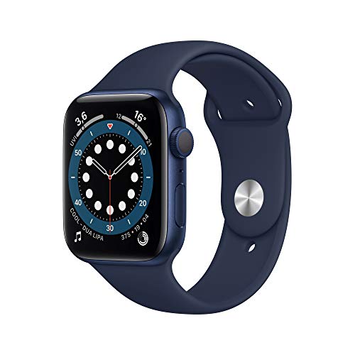 Apple Watch Series 6 (GPS, 44 mm) Aluminiumgehäuse Blau, Sportarmband Dunkelmarine