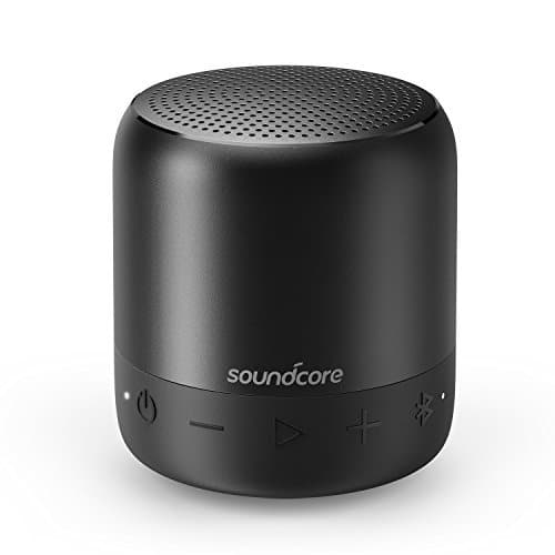 Anker SoundCore Mini 2 Super Mobiler Bluetooth Lautsprecher Speaker mit Wasserschutzklasse IPX7, 15-Stunden-Spielzeit, 20 Meter Bluetooth Reichweite und Starkem Bass (Schwarz)
