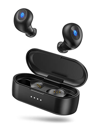 TaoTronics Bluetooth Kopfhörer In Ear Ohrhörer Wireless Bluetooth 5.0 Headset True Wireless Kopfhörer mit Integriertem Mikrofon IPX7 Wasserdicht Hi-Fi Stereo Sound