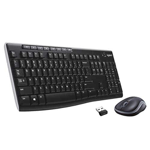 Logitech MK270 Kabelloses Tastatur-Maus Set, 2.4 GHz Wireless Verbindung via Nano USB-Empfänger, Lange Akkulaufzeit, Für Windows und ChromeOS PCs/Laptops, Deutsches QWERTZ-Layout - Schwarz