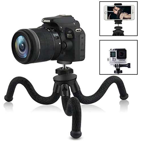 AUKEY Stativ Mini Flexible Gummibein Halterung 360 Grad mit 1/4