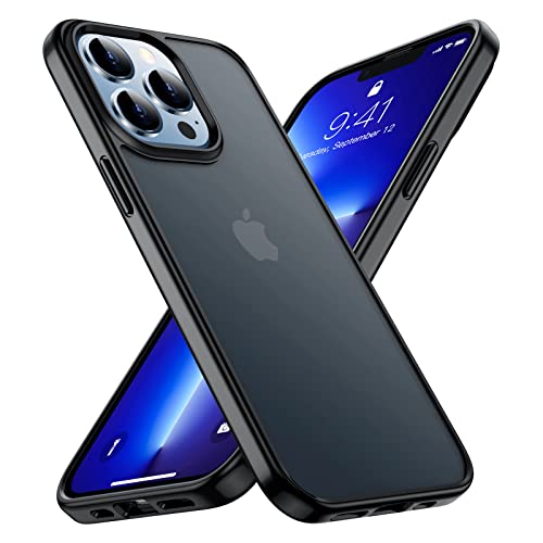 SPIDERCASE Matt Serie Hülle Kompatibel mit iPhone 13 Pro Hülle, [6,1''] [Militärischer Fallschutz] Hard PC Rückseite und Weiche Silikon Bumper Transluzente Handyhülle für iPhone 13 Pro