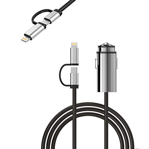 Anker PowerDrive 2 24W Auto Ladegerät, Kfz Ladegerät mit Power IQ für iPhone X, iPhone 8 / 8 plus / 7 / 6s / SE, iPad Air / mini, Samsung Galaxy / Note, LG HTC usw.[mit 90cm iPhone Ladekabel]