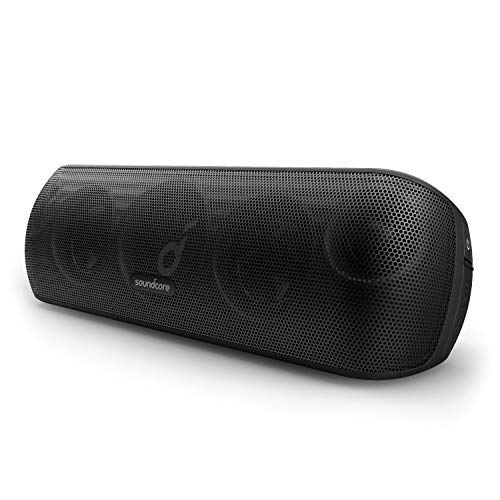Soundcore Motion+ Bluetooth Lautsprecher mit Hi-Res 30W Audio, BassUp Technologie, Kabelloser HiFi Lautsprecher mit zugehöriger App, Flexibler EQ, 12 Stunden Akkulaufzeit (Schwarz)