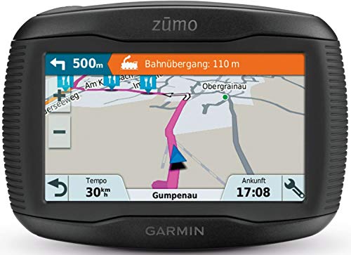 Garmin zumo 395LM EU Motorrad Navigationsgerät, Europa Karte, lebenslange Kartenupdates, Routenfunktionen, Sicherheitshinweise, 4,3 Zoll (10,9 cm) Touchscreendisplay, 0753759160333