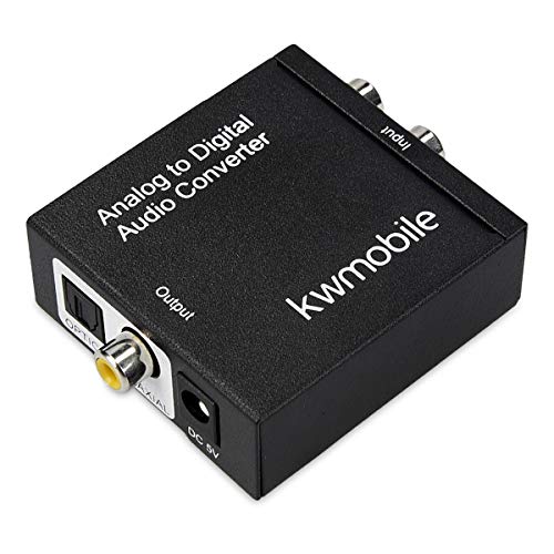 kwmobile Analog-Digital-Audio-Konverter, Analog-zu-Digital-Adapter, Klinke und Cinch-Kabel zu SPDIF, Toslink, Koaxial