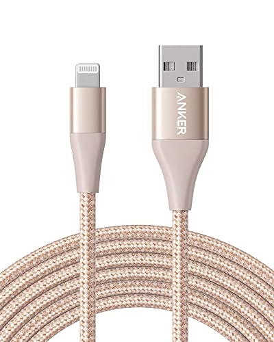 Anker 551 USB A auf Lightning Ladekabel, MFi Zertifiziert iPhone Kabel 3m, für iPhone 14/13/12/11/ X/XS/XR/SE/8 Plus/7/6 und mehr (Gold)
