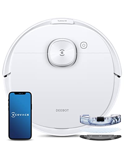 ECOVACS DEEBOT N8 PRO Saugroboter mit Wischfunktion, 2600Pa, 3D-Hinderniserkennung, Staubsauger Roboter, Laserfunktion, 67dB, App, Alexa, weiß, Hartböden (Laminat, Parkett, PVC) & Teppiche / Fußmatten