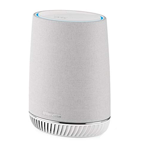 Netgear RBS40V Premium Mesh WLAN Repeater mit Smart Lautsprecher (Erweiterung um 125 m² Abdeckung, Alexa integriert, kompatibel mit Allen WLAN-Routern und Orbi-Systemen, Audio by Harman/Kardon)
