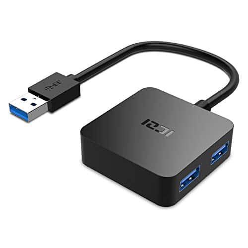 USB 3.0 HUB,ICZI Mini Quadrat USB 3.0 Hub, Extra Leicht 4 Port USB 3.0 Datenhub für Windows Laptop und Andere USB 3.0 Kompatibel Geräten