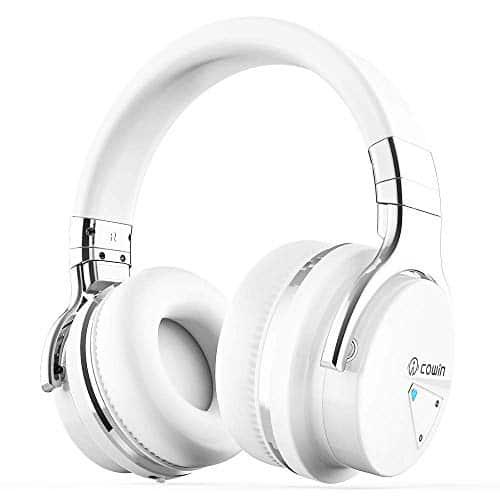 Cowin E7 Active Noise Cancelling Bluetooth Kopfhörer Over Ear Wireless Headphones mit Mikrofon, 30-Stunden-Spielzeit (Weiß)