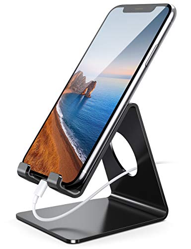 Lamicall Handy Ständer, Handy Halterung - Handyhalterung, Halter für iPhone 16 15 14 Pro Max Plus, SE, 13 12 Pro Max Mini, 11 Pro, Xs Max, X, XR, 8, 7, Samsung S24, Huawei, Schreibtisch, Smartphone