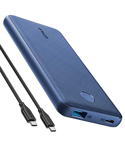 Anker Powerbank, PowerCore Slim 10000 PD kompakte 10000mAh mit USB-C Power Delivery (18W) kompatible mit iPhone 8/8+ / X/XS/XR/XS Max, Samsung Galaxy S10, Pixel 3 / 3XL, iPad Pro 2018