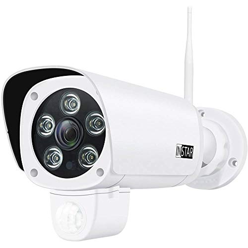INSTAR Überwachungskamera IN-9008 Full HD Weiss WLAN IP Kamera - wetterfeste Außenkamera - Aussen - Alarm - PIR - Bewegungserkennung - Nachtsicht - Weitwinkel - LAN - Wi-Fi - RTSP