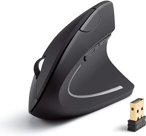 Anker® 2.4G Wireless Vertikale Ergonomische Optische Maus Vertical Ergonomic Optical Mouse Kabellos für Windows und Mac OS, USB, 800/1200/1600 DPI, 5 Tasten