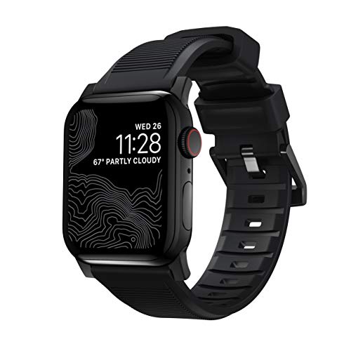 NOMAD Sport Strap V2 Black strapazierfähiges Uhrenarmband für die 41mm/40mm/38mm Versionen der Apple Watch in Schwarz