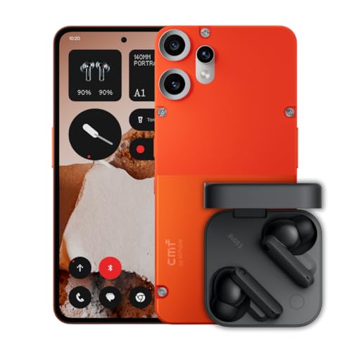 CMF Phone 2 Pro 128GB Orange – 5G Smartphone mit 50MP Kamera + CMF Buds 2 Dunkelgrau inklusive