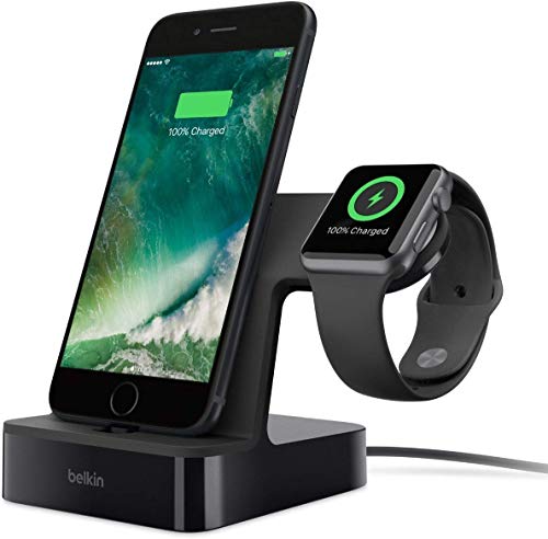 Belkin PowerHouse Ladestation (geeignet für iPhone XS, XS Max, XR, X, 8/8 Plus und andere Modelle, Apple Watch Series 4, 3, 2, 1)