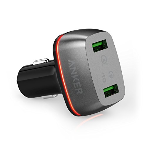 Anker PowerDrive+ 2 42W 2 Port USB USB Kfz Ladegerät, Quick Charge 3.0 für Galaxy S8/S7/Plus, Note 5 / 4 und PowerIQ für Phone XS Max/XR/XS/X/8/8 Plus,iPad Pro /Air 2 /mini,LG,Nexus,HTC usw